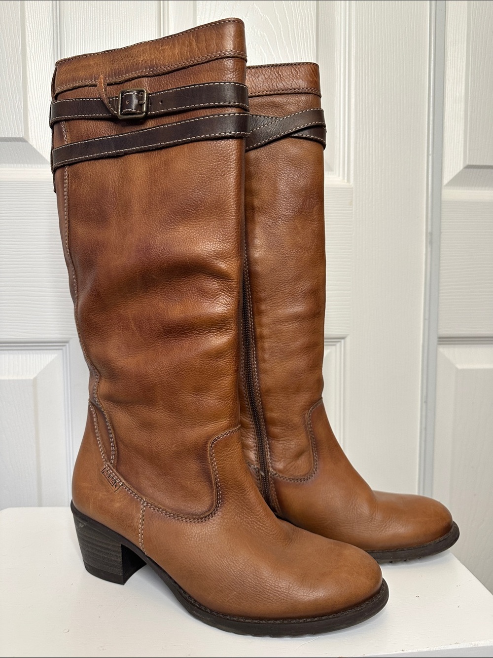 PIKOLINO’S Women’s Tall Brown Leather Riding Style Boots